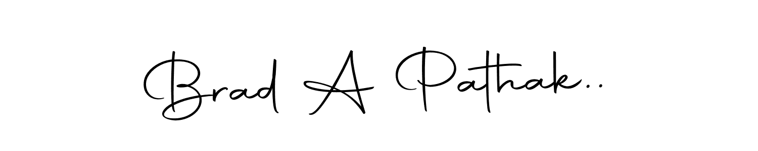 The best way (Autography-DOLnW) to make a short signature is to pick only two or three words in your name. The name Brad A Pathak.. include a total of six letters. For converting this name. Brad A Pathak.. signature style 10 images and pictures png