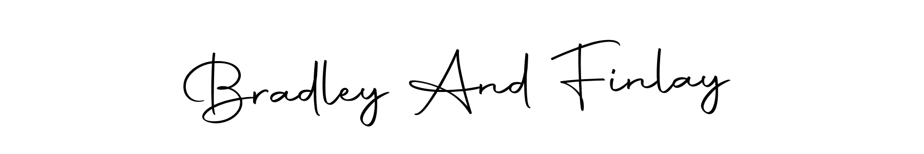 How to make Bradley And Finlay name signature. Use Autography-DOLnW style for creating short signs online. This is the latest handwritten sign. Bradley And Finlay signature style 10 images and pictures png