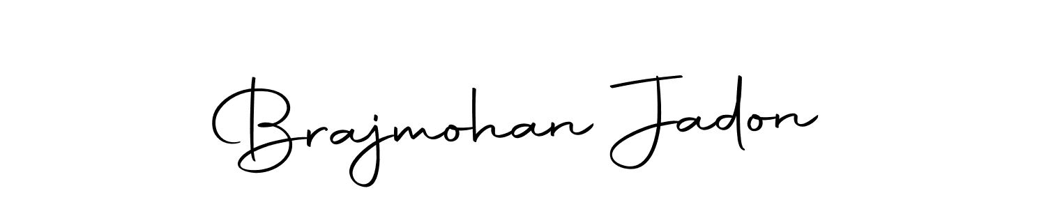 Create a beautiful signature design for name Brajmohan Jadon. With this signature (Autography-DOLnW) fonts, you can make a handwritten signature for free. Brajmohan Jadon signature style 10 images and pictures png