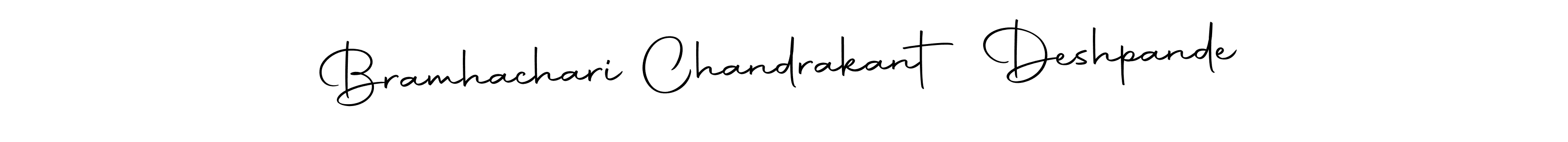 Create a beautiful signature design for name Bramhachari Chandrakant Deshpande. With this signature (Autography-DOLnW) fonts, you can make a handwritten signature for free. Bramhachari Chandrakant Deshpande signature style 10 images and pictures png