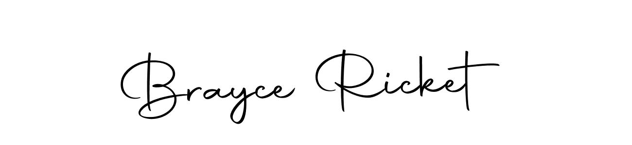 How to make Brayce Ricket name signature. Use Autography-DOLnW style for creating short signs online. This is the latest handwritten sign. Brayce Ricket signature style 10 images and pictures png