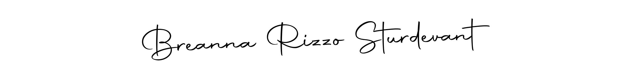 Make a beautiful signature design for name Breanna Rizzo Sturdevant. Use this online signature maker to create a handwritten signature for free. Breanna Rizzo Sturdevant signature style 10 images and pictures png