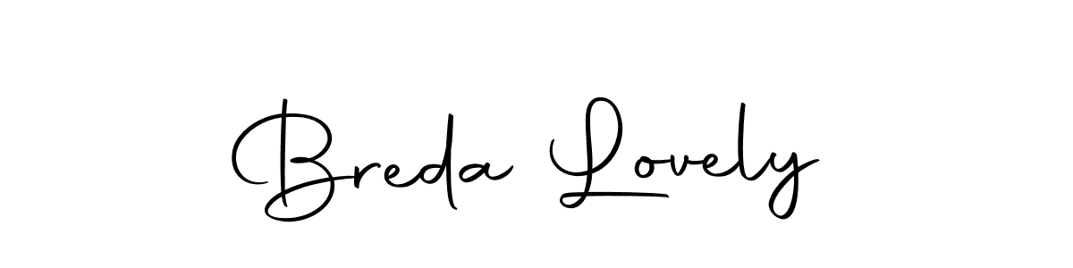 Create a beautiful signature design for name Breda Lovely. With this signature (Autography-DOLnW) fonts, you can make a handwritten signature for free. Breda Lovely signature style 10 images and pictures png