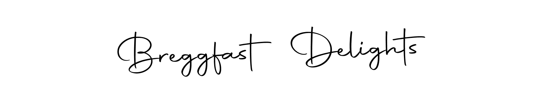 Breggfast Delights stylish signature style. Best Handwritten Sign (Autography-DOLnW) for my name. Handwritten Signature Collection Ideas for my name Breggfast Delights. Breggfast Delights signature style 10 images and pictures png