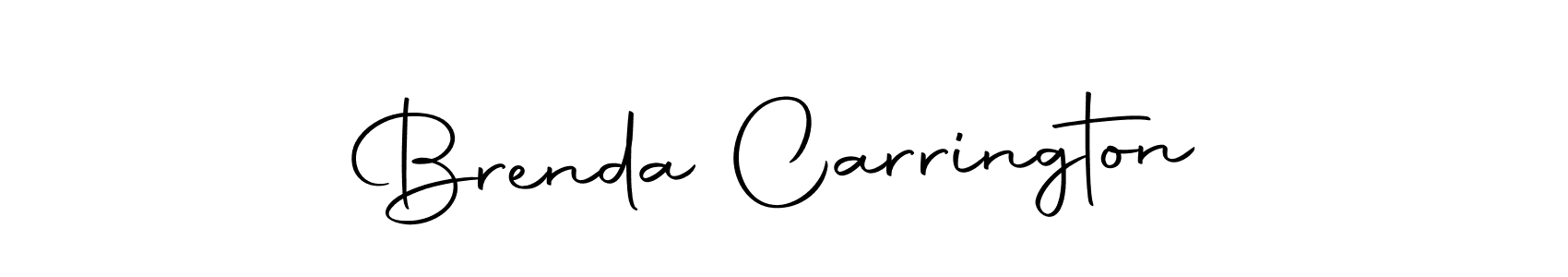 How to make Brenda Carrington name signature. Use Autography-DOLnW style for creating short signs online. This is the latest handwritten sign. Brenda Carrington signature style 10 images and pictures png