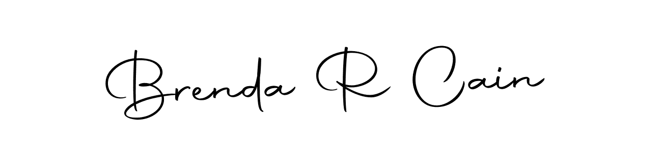 How to make Brenda R Cain name signature. Use Autography-DOLnW style for creating short signs online. This is the latest handwritten sign. Brenda R Cain signature style 10 images and pictures png