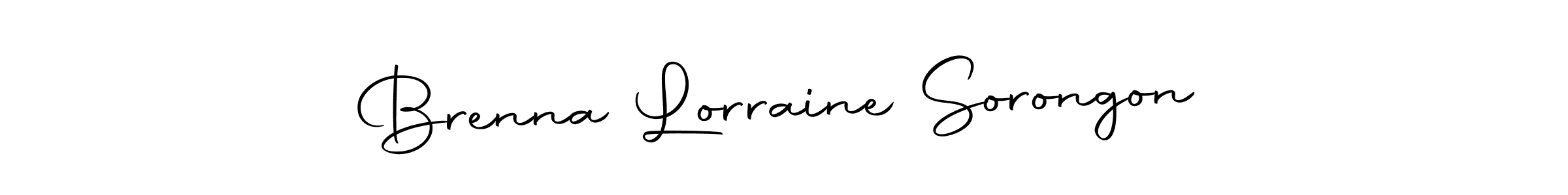 Make a beautiful signature design for name Brenna Lorraine Sorongon. Use this online signature maker to create a handwritten signature for free. Brenna Lorraine Sorongon signature style 10 images and pictures png