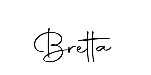 How to make Bretta signature? Autography-DOLnW is a professional autograph style. Create handwritten signature for Bretta name. Bretta signature style 10 images and pictures png