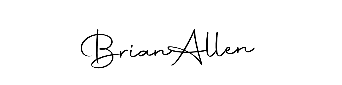 How to make Brian  Allen name signature. Use Autography-DOLnW style for creating short signs online. This is the latest handwritten sign. Brian  Allen signature style 10 images and pictures png