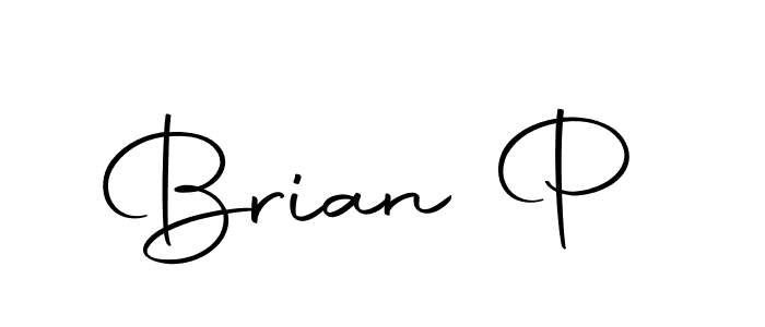 Create a beautiful signature design for name Brian P. With this signature (Autography-DOLnW) fonts, you can make a handwritten signature for free. Brian P signature style 10 images and pictures png