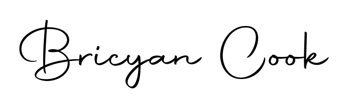 Designed for modern professionals: Bricyan Cook name signature crafted with Autography-DOLnW script. Ready for digital PDF workflows. Bricyan Cook signature style 10 images and pictures png