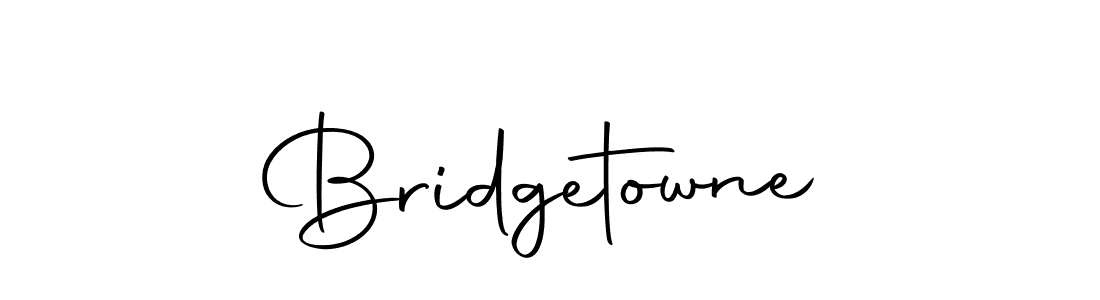 How to make Bridgetowne signature? Autography-DOLnW is a professional autograph style. Create handwritten signature for Bridgetowne name. Bridgetowne signature style 10 images and pictures png