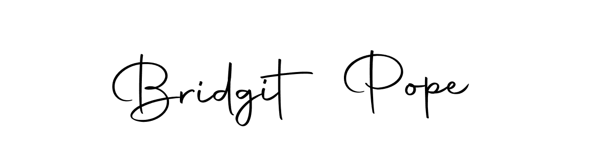 Make a beautiful signature design for name Bridgit Pope. Use this online signature maker to create a handwritten signature for free. Bridgit Pope signature style 10 images and pictures png