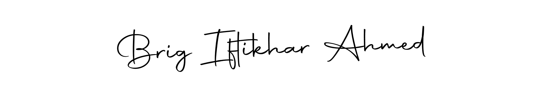 It looks lik you need a new signature style for name Brig Iftikhar Ahmed. Design unique handwritten (Autography-DOLnW) signature with our free signature maker in just a few clicks. Brig Iftikhar Ahmed signature style 10 images and pictures png