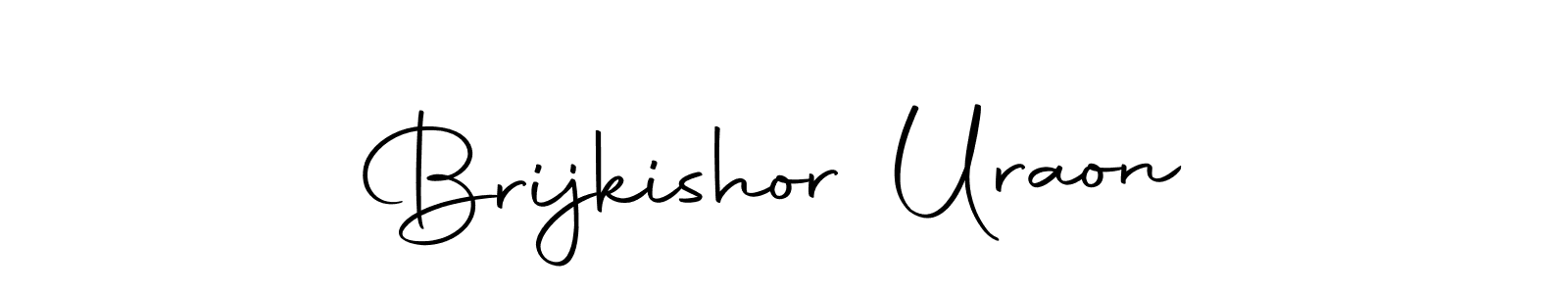 The best way (Autography-DOLnW) to make a short signature is to pick only two or three words in your name. The name Brijkishor Uraon include a total of six letters. For converting this name. Brijkishor Uraon signature style 10 images and pictures png