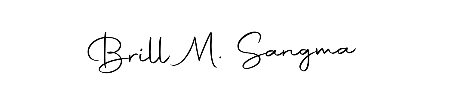 Use a signature maker to create a handwritten signature online. With this signature software, you can design (Autography-DOLnW) your own signature for name Brill M. Sangma. Brill M. Sangma signature style 10 images and pictures png