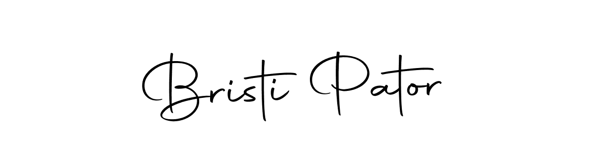 Create a beautiful signature design for name Bristi Pator. With this signature (Autography-DOLnW) fonts, you can make a handwritten signature for free. Bristi Pator signature style 10 images and pictures png