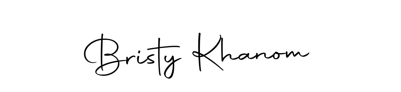 Create a beautiful signature design for name Bristy Khanom. With this signature (Autography-DOLnW) fonts, you can make a handwritten signature for free. Bristy Khanom signature style 10 images and pictures png