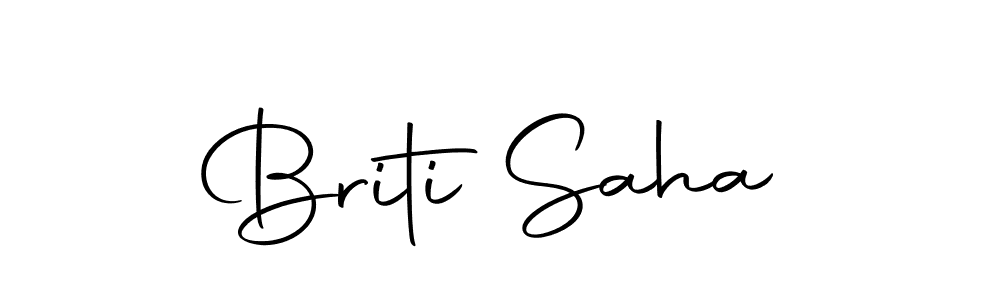 Create a beautiful signature design for name Briti Saha. With this signature (Autography-DOLnW) fonts, you can make a handwritten signature for free. Briti Saha signature style 10 images and pictures png