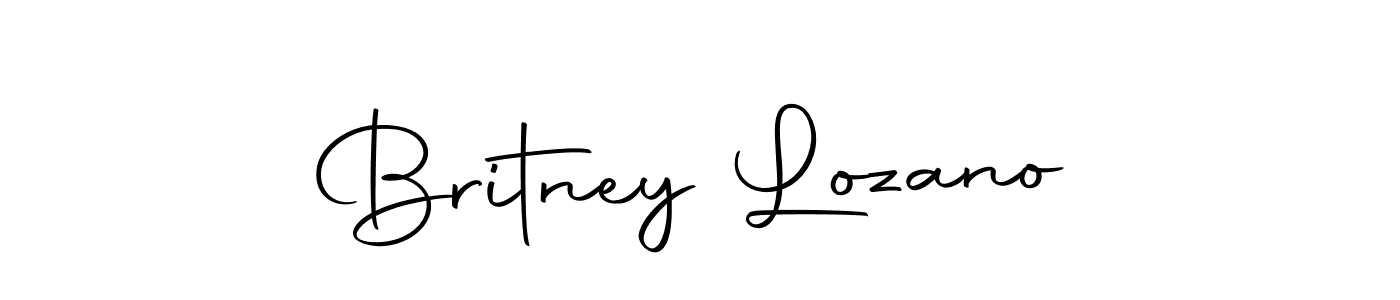Design your own signature with our free online signature maker. With this signature software, you can create a handwritten (Autography-DOLnW) signature for name Britney Lozano. Britney Lozano signature style 10 images and pictures png