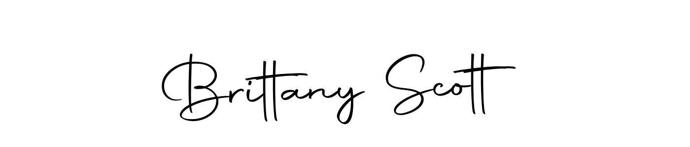 How to make Brittany Scott name signature. Use Autography-DOLnW style for creating short signs online. This is the latest handwritten sign. Brittany Scott signature style 10 images and pictures png