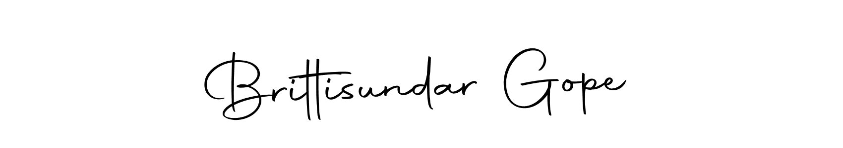 Brittisundar Gope stylish signature style. Best Handwritten Sign (Autography-DOLnW) for my name. Handwritten Signature Collection Ideas for my name Brittisundar Gope. Brittisundar Gope signature style 10 images and pictures png