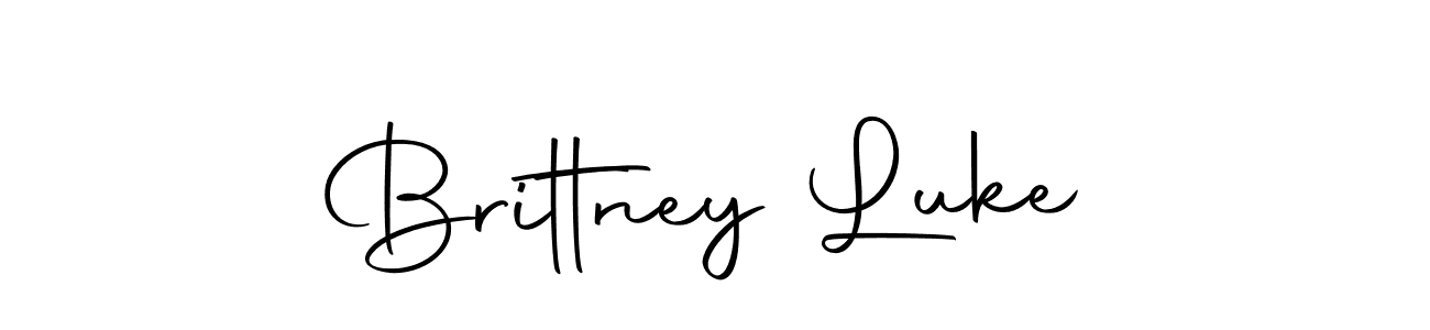 Design your own signature with our free online signature maker. With this signature software, you can create a handwritten (Autography-DOLnW) signature for name Brittney Luke. Brittney Luke signature style 10 images and pictures png