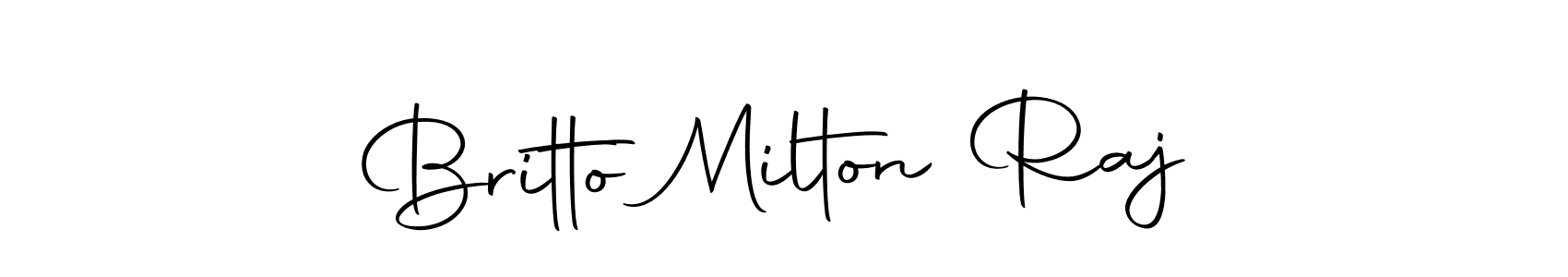 Also we have Britto Milton Raj name is the best signature style. Create professional handwritten signature collection using Autography-DOLnW autograph style. Britto Milton Raj signature style 10 images and pictures png