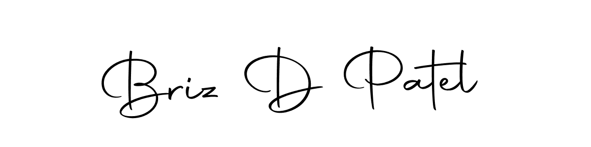 Briz D Patel stylish signature style. Best Handwritten Sign (Autography-DOLnW) for my name. Handwritten Signature Collection Ideas for my name Briz D Patel. Briz D Patel signature style 10 images and pictures png