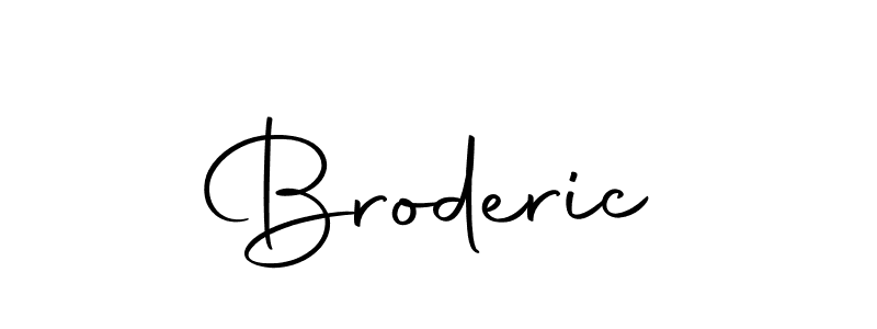 Design your own signature with our free online signature maker. With this signature software, you can create a handwritten (Autography-DOLnW) signature for name Broderic. Broderic signature style 10 images and pictures png