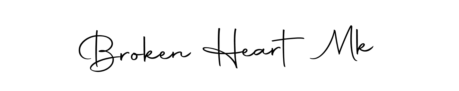 if you are searching for the best signature style for your name Broken Heart Mk. so please give up your signature search. here we have designed multiple signature styles  using Autography-DOLnW. Broken Heart Mk signature style 10 images and pictures png