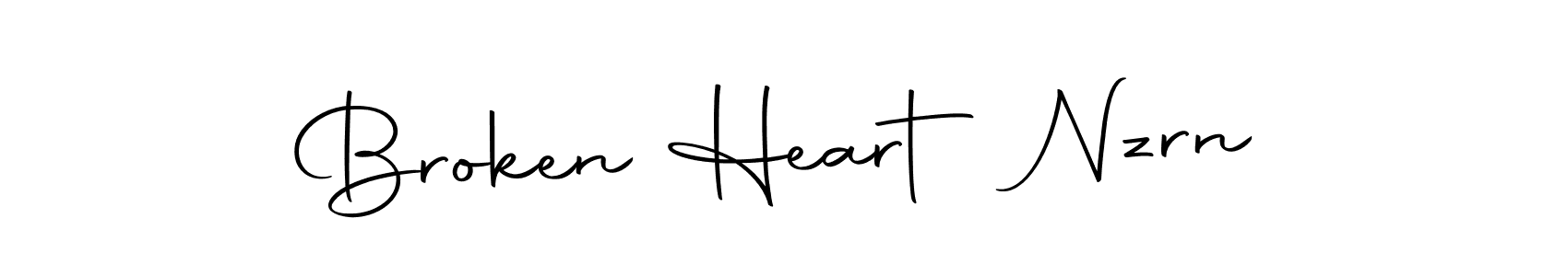 Also we have Broken Heart Nzrn name is the best signature style. Create professional handwritten signature collection using Autography-DOLnW autograph style. Broken Heart Nzrn signature style 10 images and pictures png