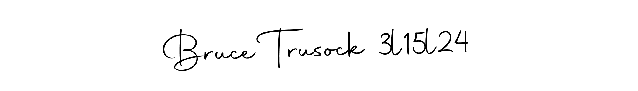 How to make Bruce Trusock 3l15l24 name signature. Use Autography-DOLnW style for creating short signs online. This is the latest handwritten sign. Bruce Trusock 3l15l24 signature style 10 images and pictures png