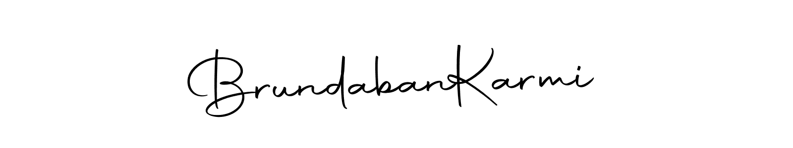 How to make Brundaban  Karmi name signature. Use Autography-DOLnW style for creating short signs online. This is the latest handwritten sign. Brundaban  Karmi signature style 10 images and pictures png