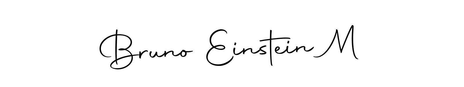 How to make Bruno Einstein M name signature. Use Autography-DOLnW style for creating short signs online. This is the latest handwritten sign. Bruno Einstein M signature style 10 images and pictures png