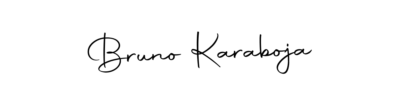 Create a beautiful signature design for name Bruno Karaboja. With this signature (Autography-DOLnW) fonts, you can make a handwritten signature for free. Bruno Karaboja signature style 10 images and pictures png