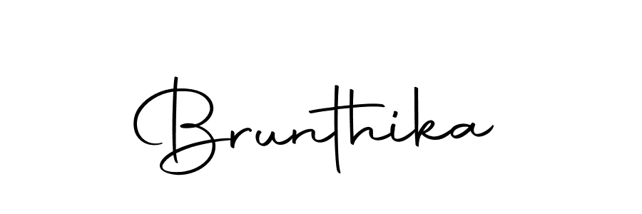 You should practise on your own different ways (Autography-DOLnW) to write your name (Brunthika) in signature. don't let someone else do it for you. Brunthika signature style 10 images and pictures png