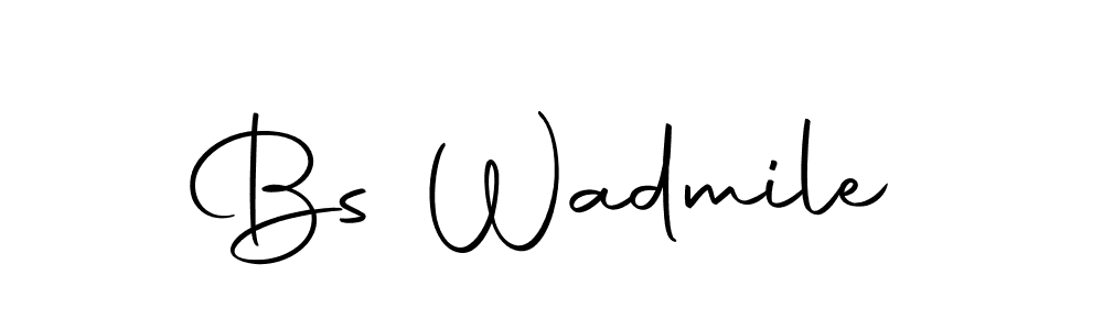 The best way (Autography-DOLnW) to make a short signature is to pick only two or three words in your name. The name Bs Wadmile include a total of six letters. For converting this name. Bs Wadmile signature style 10 images and pictures png