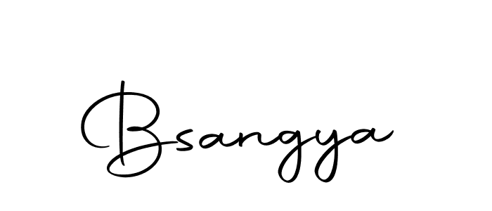 You should practise on your own different ways (Autography-DOLnW) to write your name (Bsangya) in signature. don't let someone else do it for you. Bsangya signature style 10 images and pictures png