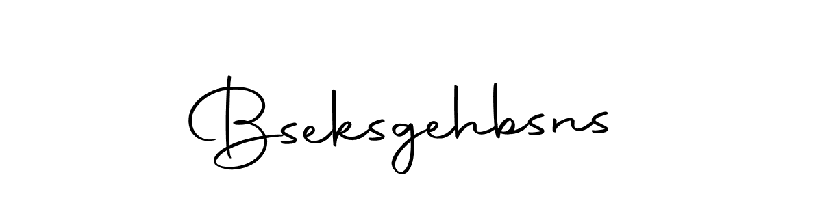 Create a beautiful signature design for name Bseksgehbsns. With this signature (Autography-DOLnW) fonts, you can make a handwritten signature for free. Bseksgehbsns signature style 10 images and pictures png
