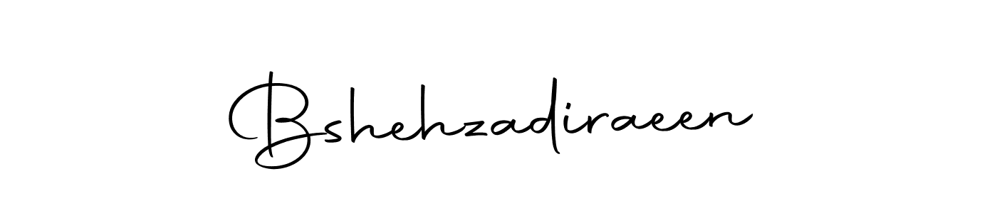 Similarly Autography-DOLnW is the best handwritten signature design. Signature creator online .You can use it as an online autograph creator for name Bshehzadiraeen. Bshehzadiraeen signature style 10 images and pictures png