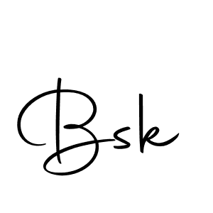 Make a beautiful signature design for name Bsk. With this signature (Autography-DOLnW) style, you can create a handwritten signature for free. Bsk signature style 10 images and pictures png