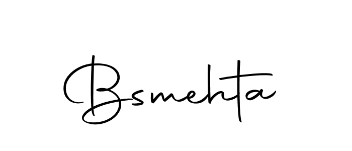 Make a beautiful signature design for name Bsmehta. With this signature (Autography-DOLnW) style, you can create a handwritten signature for free. Bsmehta signature style 10 images and pictures png