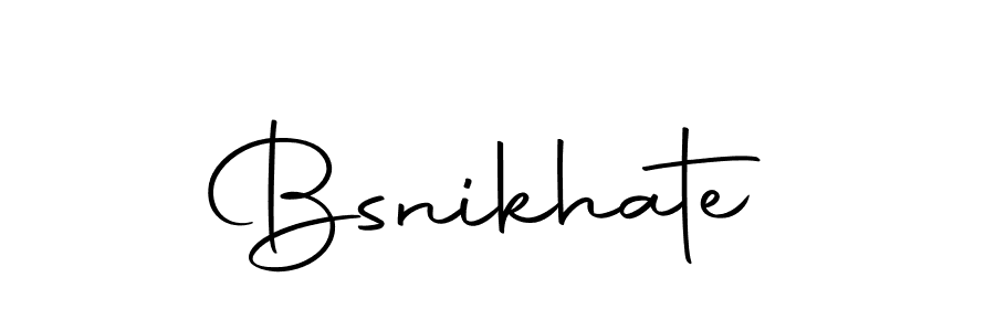 The best way (Autography-DOLnW) to make a short signature is to pick only two or three words in your name. The name Bsnikhate include a total of six letters. For converting this name. Bsnikhate signature style 10 images and pictures png