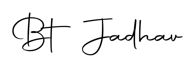 Create an unforgettable impression when signing with Bt Jadhav name styled in Autography-DOLnW typography. 100% free online generator. Bt Jadhav signature style 10 images and pictures png