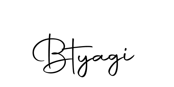 Use a signature maker to create a handwritten signature online. With this signature software, you can design (Autography-DOLnW) your own signature for name Btyagi. Btyagi signature style 10 images and pictures png