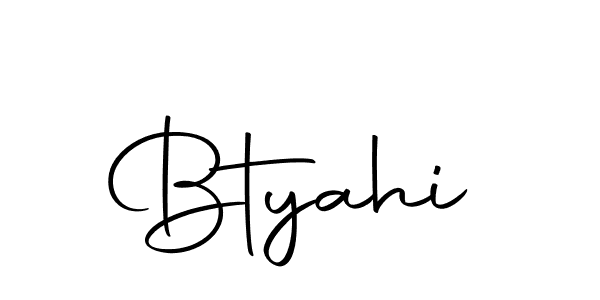 Make a beautiful signature design for name Btyahi. With this signature (Autography-DOLnW) style, you can create a handwritten signature for free. Btyahi signature style 10 images and pictures png