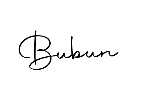 Design your own signature with our free online signature maker. With this signature software, you can create a handwritten (Autography-DOLnW) signature for name Bubun. Bubun signature style 10 images and pictures png