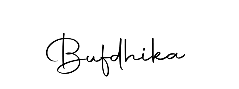 You should practise on your own different ways (Autography-DOLnW) to write your name (Bufdhika) in signature. don't let someone else do it for you. Bufdhika signature style 10 images and pictures png