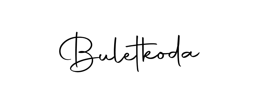 Use a signature maker to create a handwritten signature online. With this signature software, you can design (Autography-DOLnW) your own signature for name Buletkoda. Buletkoda signature style 10 images and pictures png